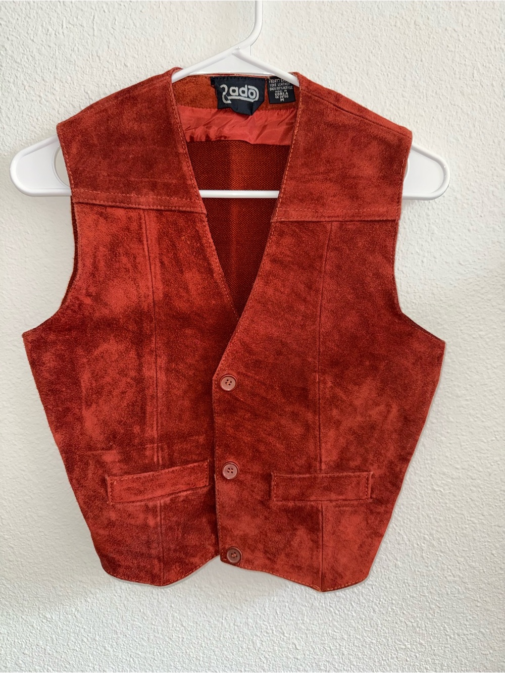 Zado Women's Suede Vest in Rust